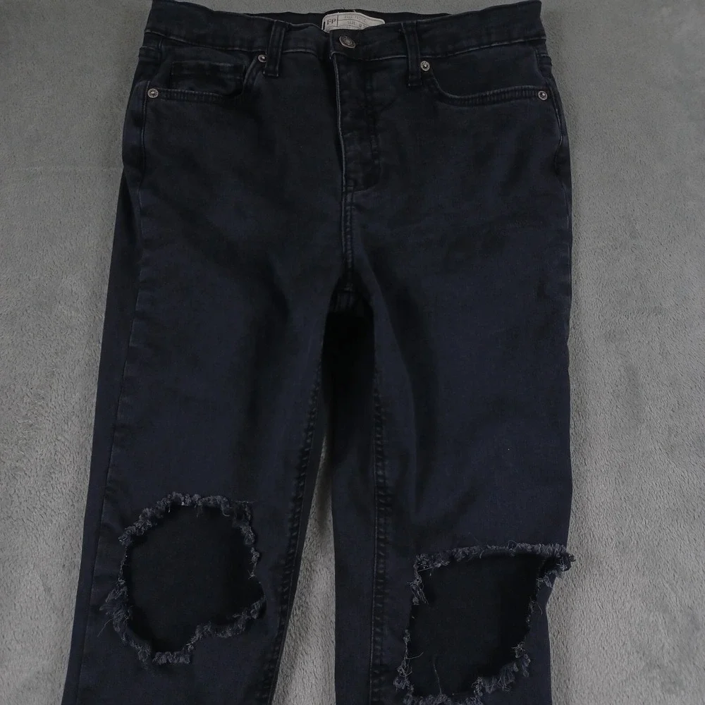 Free‎ People Jeans Womens 30 Back Denim Distressed Boho Modern